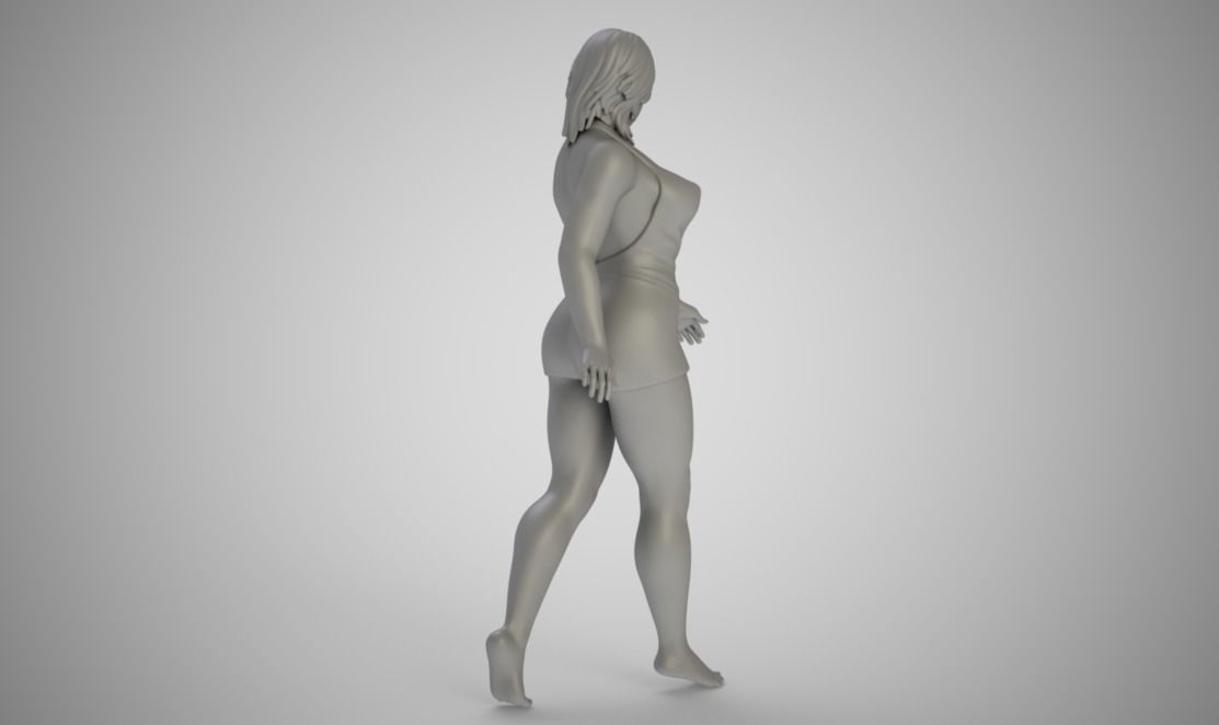 Woman Walking 3D print model_2