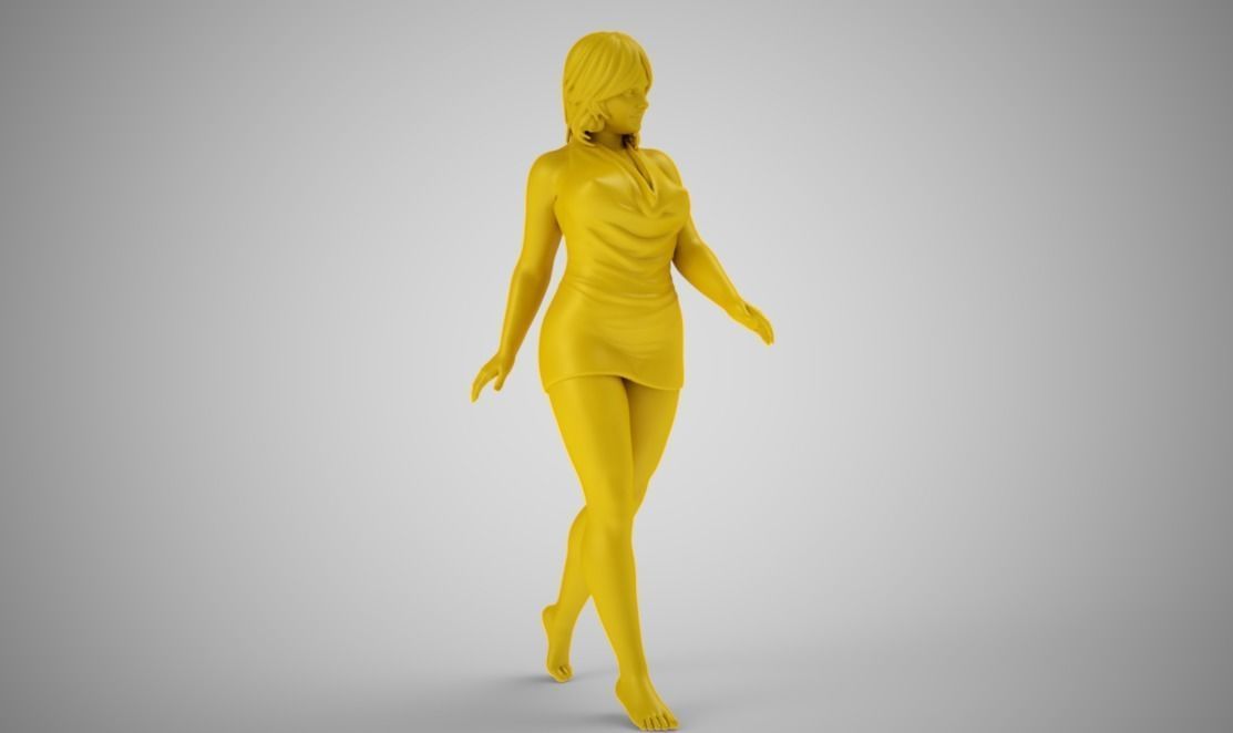 Woman Walking 3D print model_8