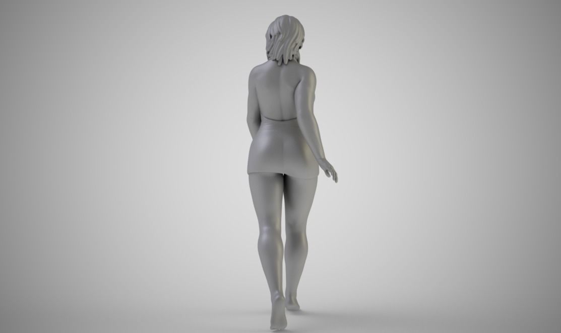 Woman Walking 3D print model_4