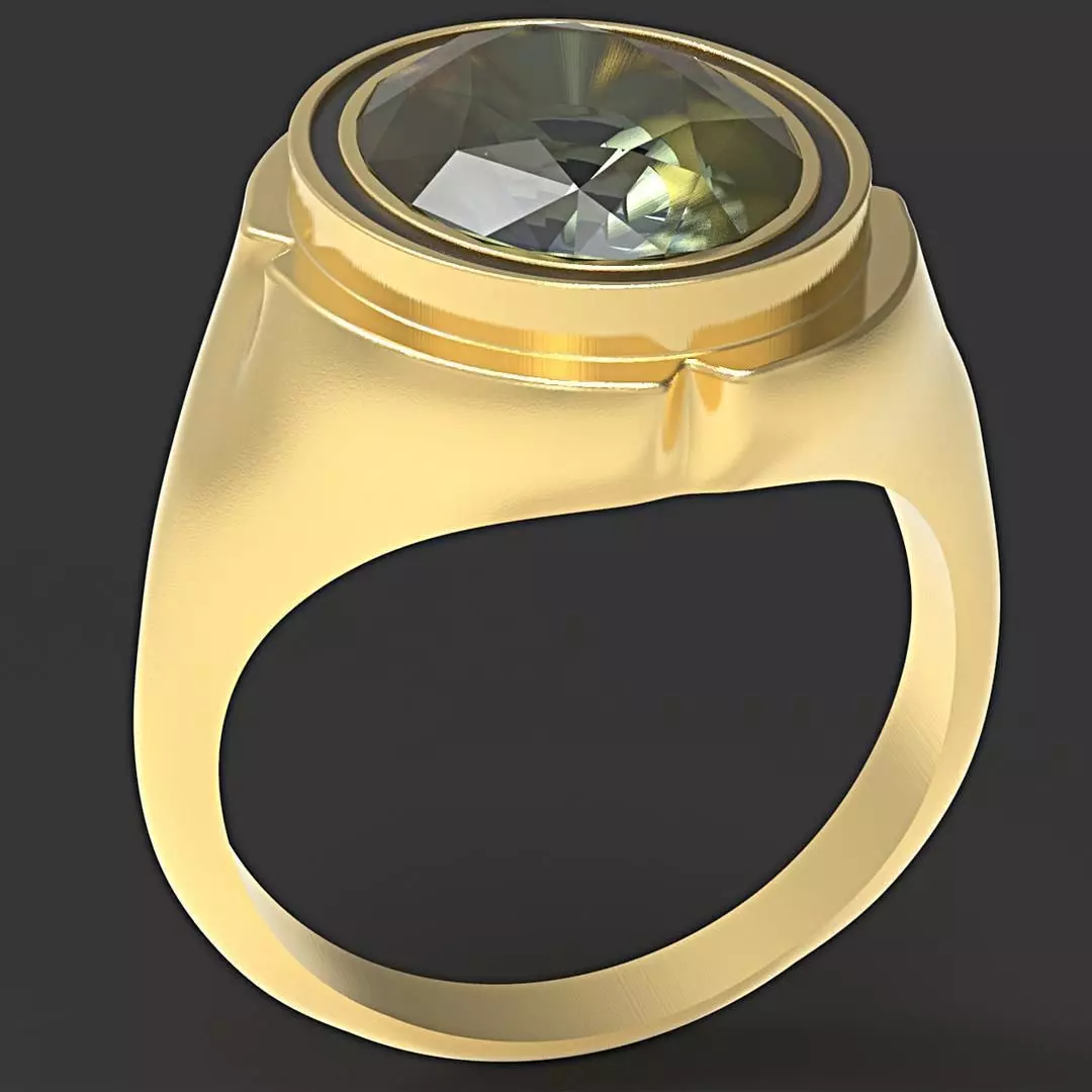 oval ring 3D print model_0