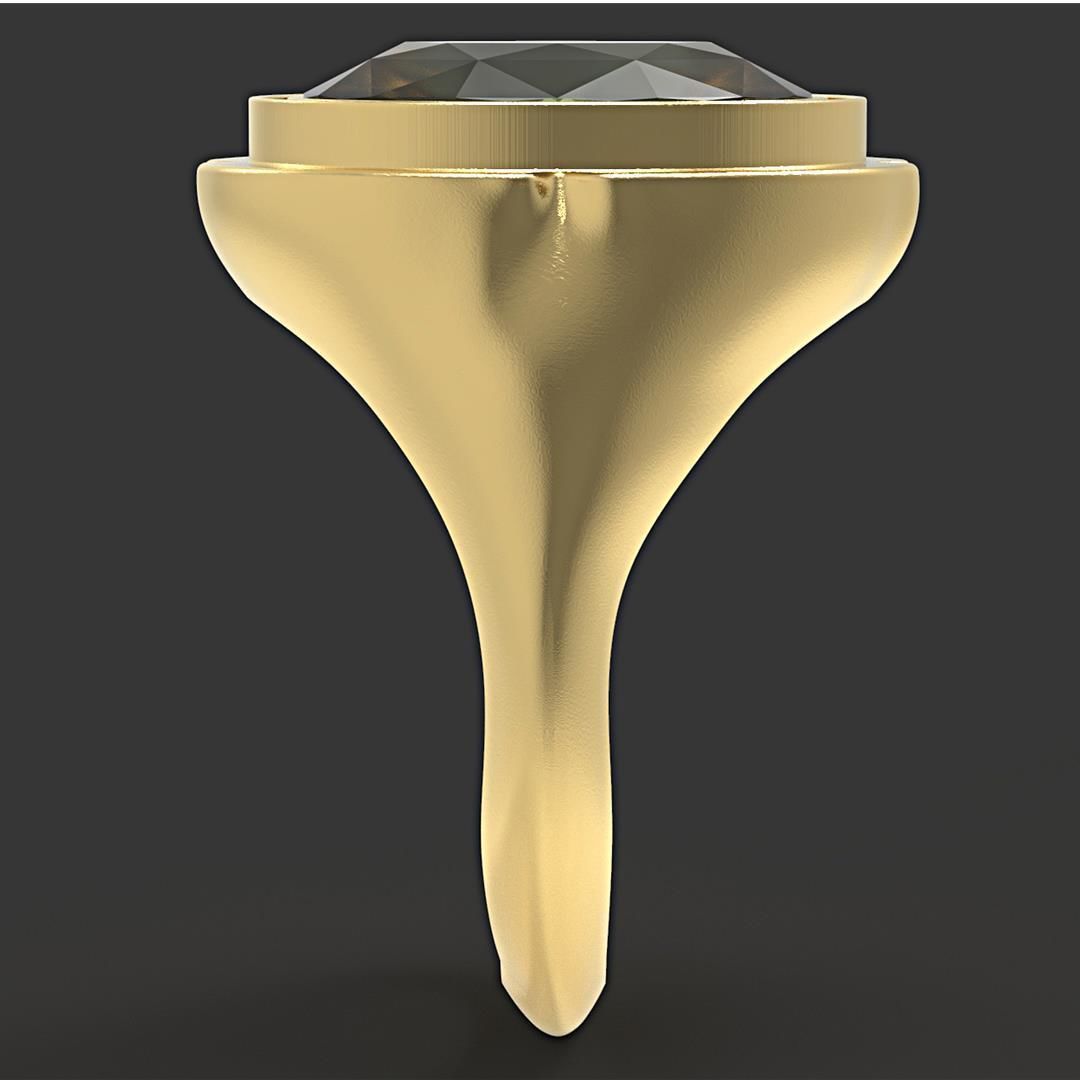 oval ring 3D print model_2