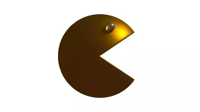 3D Pacman golden