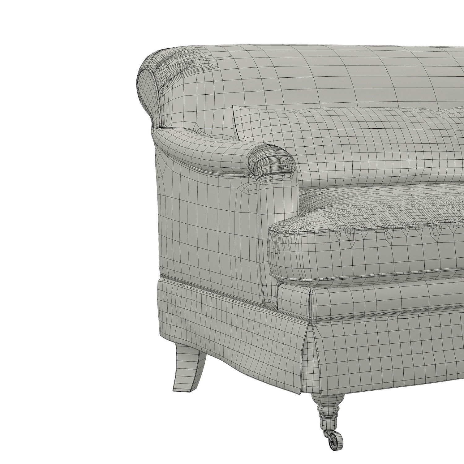 Couch Sofa - Adhara -  Low-poly 3D model_4