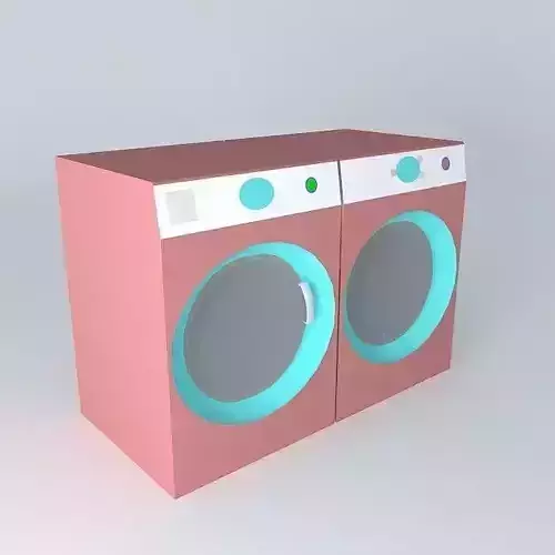 Front Loading Washer Dryer Free 3D model