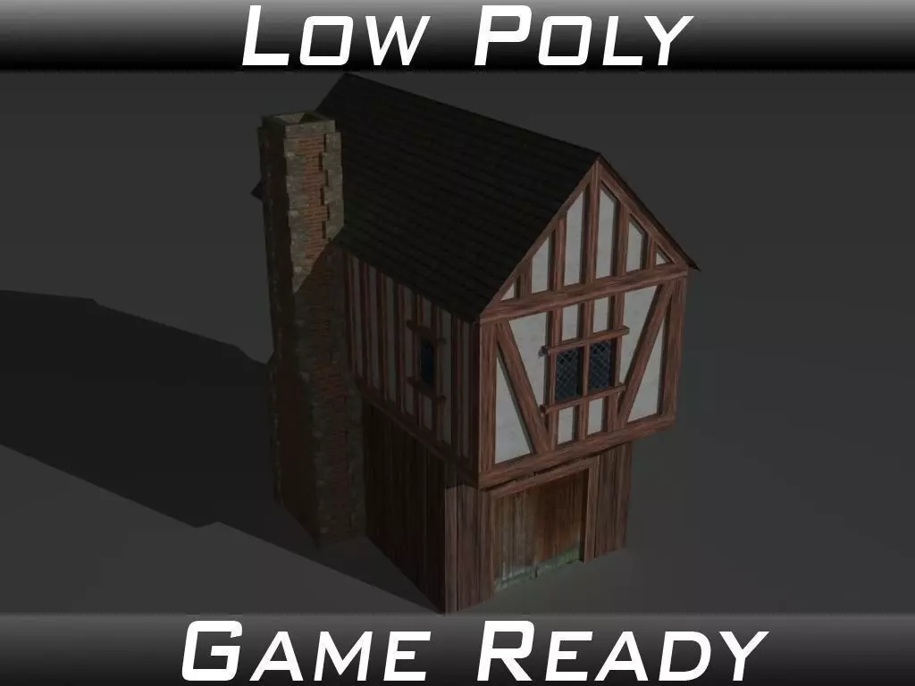 Medieval Building 01 Low-poly 3D model_0