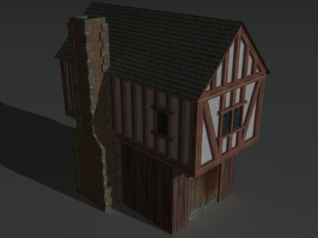 Medieval Building 01 Low-poly 3D model_8