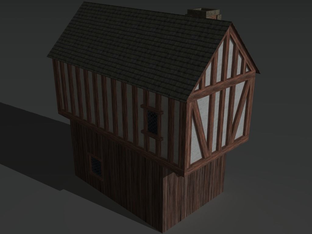 Medieval Building 01 Low-poly 3D model_4