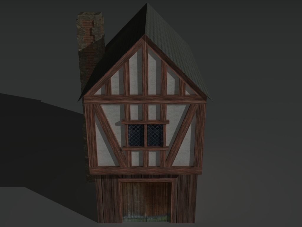 Medieval Building 01 Low-poly 3D model_1