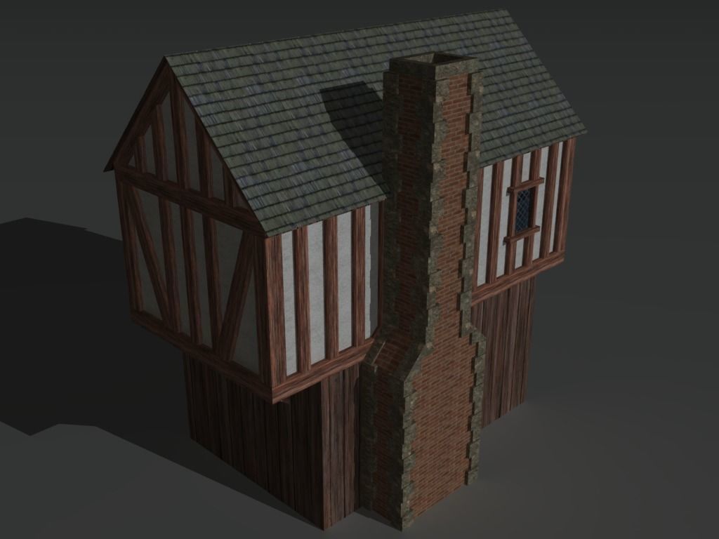 Medieval Building 01 Low-poly 3D model_6