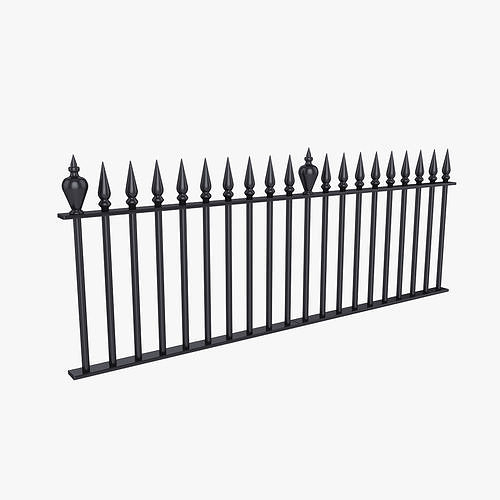Metal fence Free 3D model