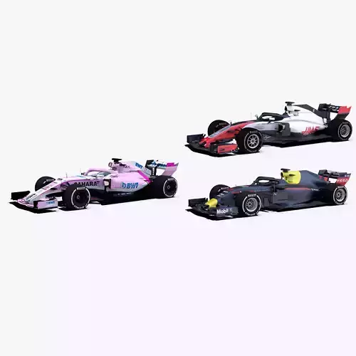 Formula 1 2018 cars Pack 2 3D model