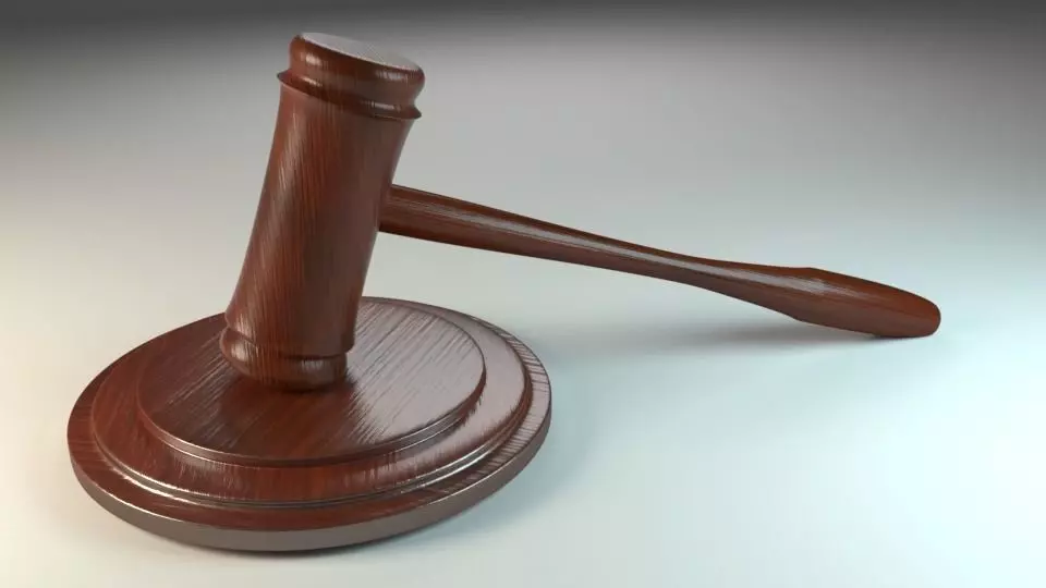 Gavel wooden Free 3D model