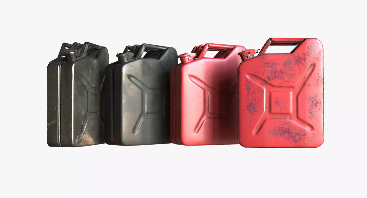 Military Jerrycan game ready Low-poly 3D model_0