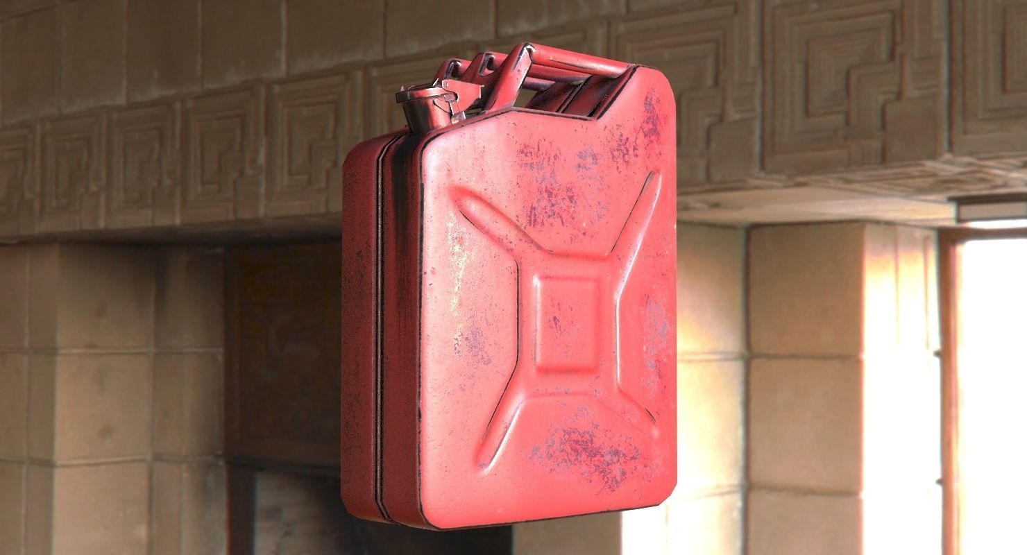 Military Jerrycan game ready Low-poly 3D model_18
