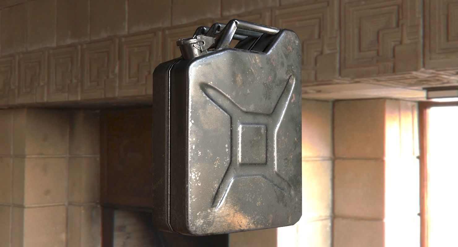 Military Jerrycan game ready Low-poly 3D model_14