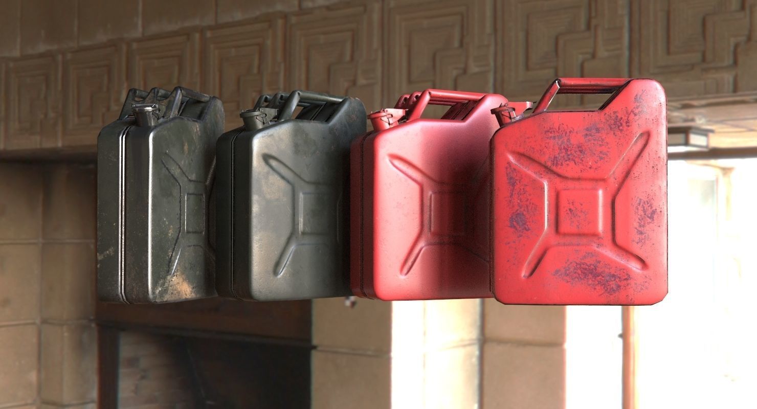 Military Jerrycan game ready Low-poly 3D model_1