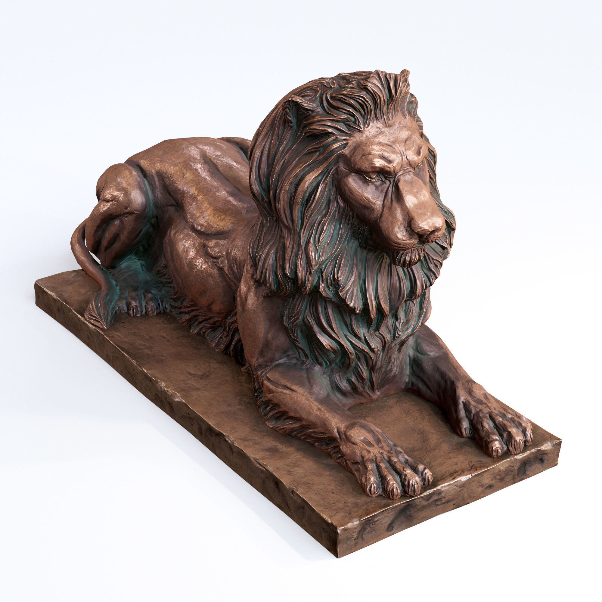 Recumbent Lion Lowpoly PBR Low-poly 3D model_3