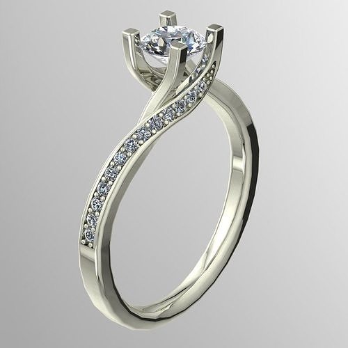 Twisted top ring 3D print model