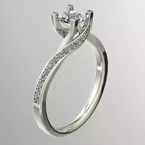 Twisted top ring 3D print model