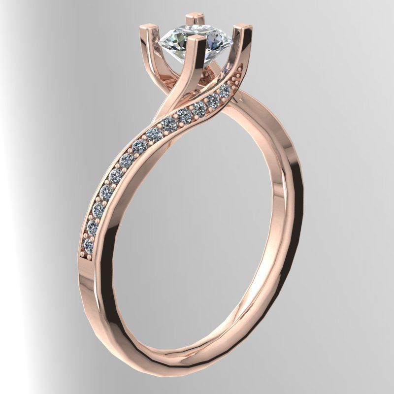 Twisted top ring 3D print model_1