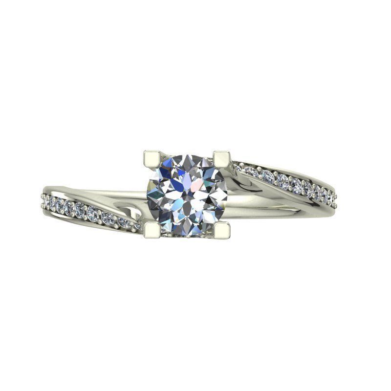 Twisted top ring 3D print model_2