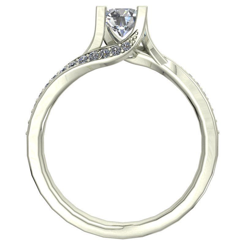 Twisted top ring 3D print model_3
