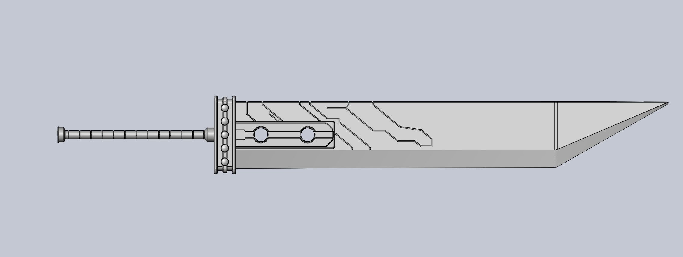 Final Fantasy Buster Sword Printable Replica 3D print model_1