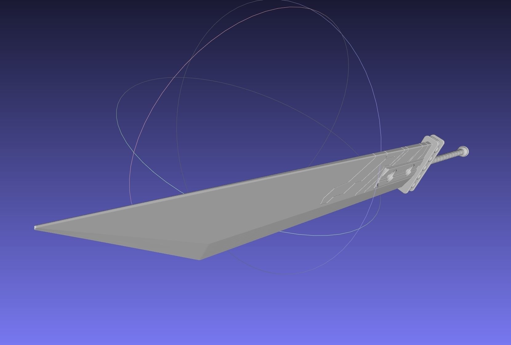 Final Fantasy Buster Sword Printable Replica 3D print model_30