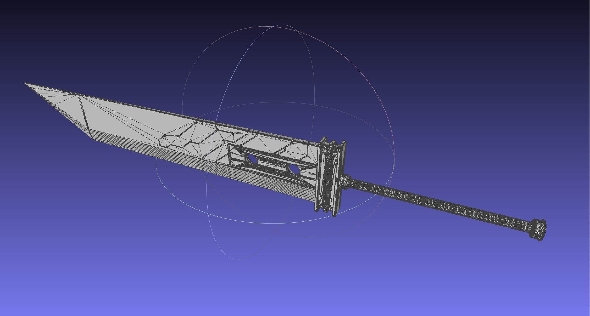 Final Fantasy Buster Sword Printable Replica 3D print model_32