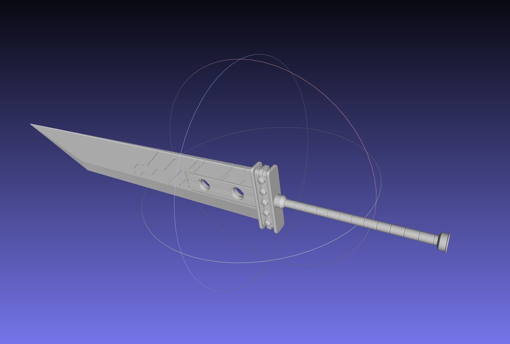 Final Fantasy Buster Sword Printable Replica 3D print model_29