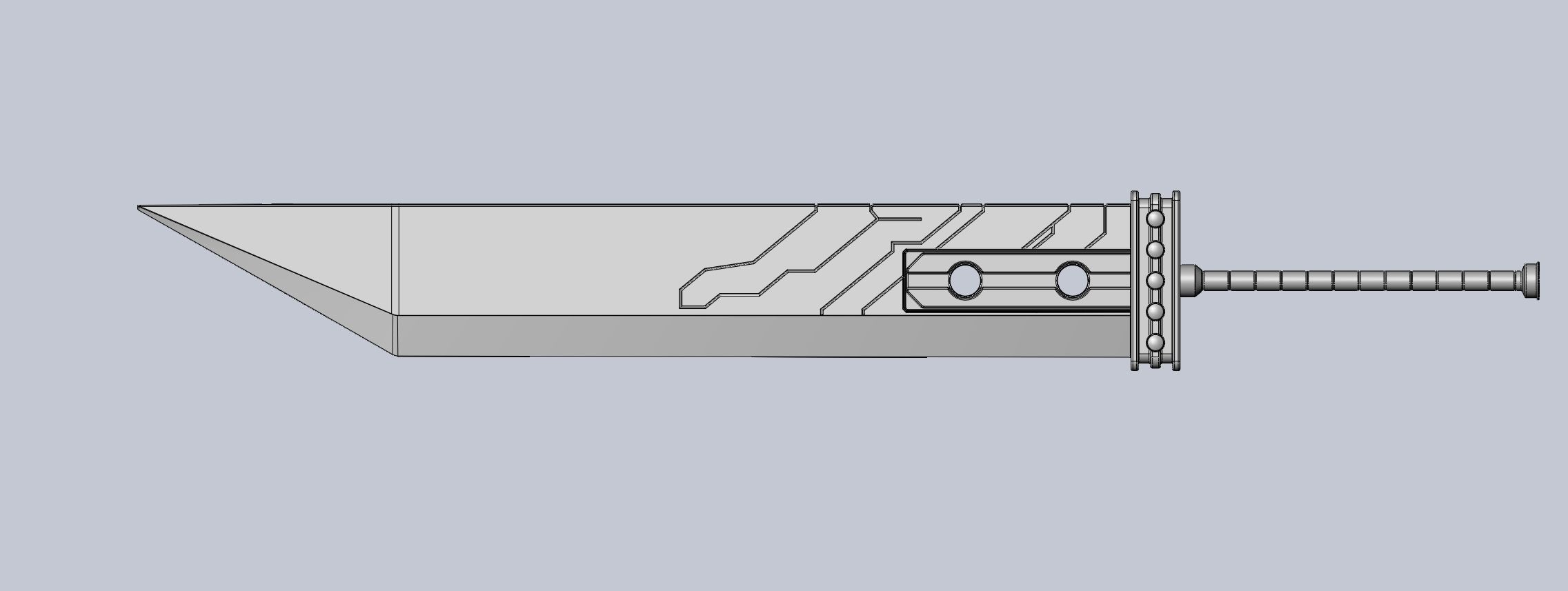 Final Fantasy Buster Sword Printable Replica 3D print model_13