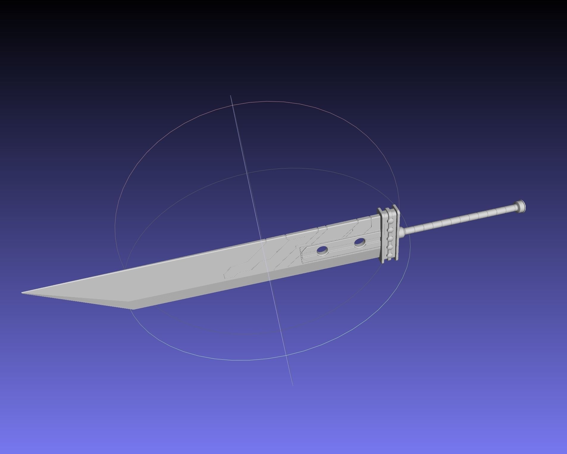 Final Fantasy Buster Sword Printable Replica 3D print model_35