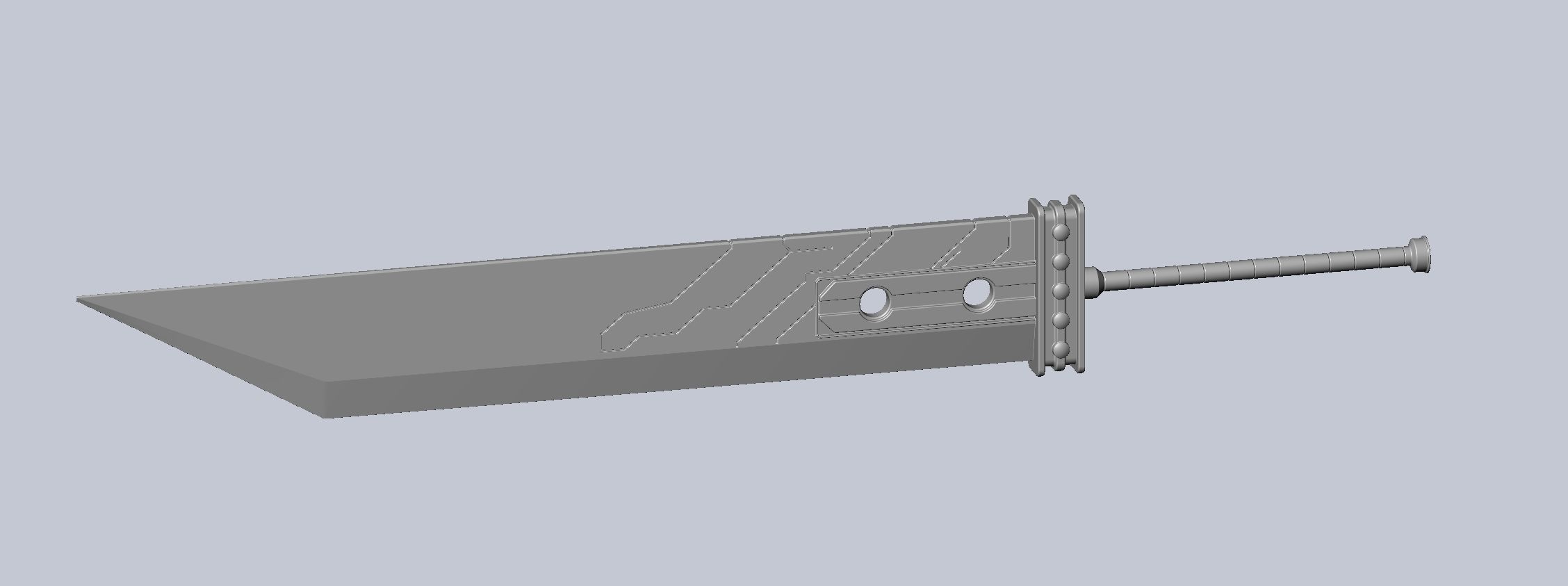 Final Fantasy Buster Sword Printable Replica 3D print model_5
