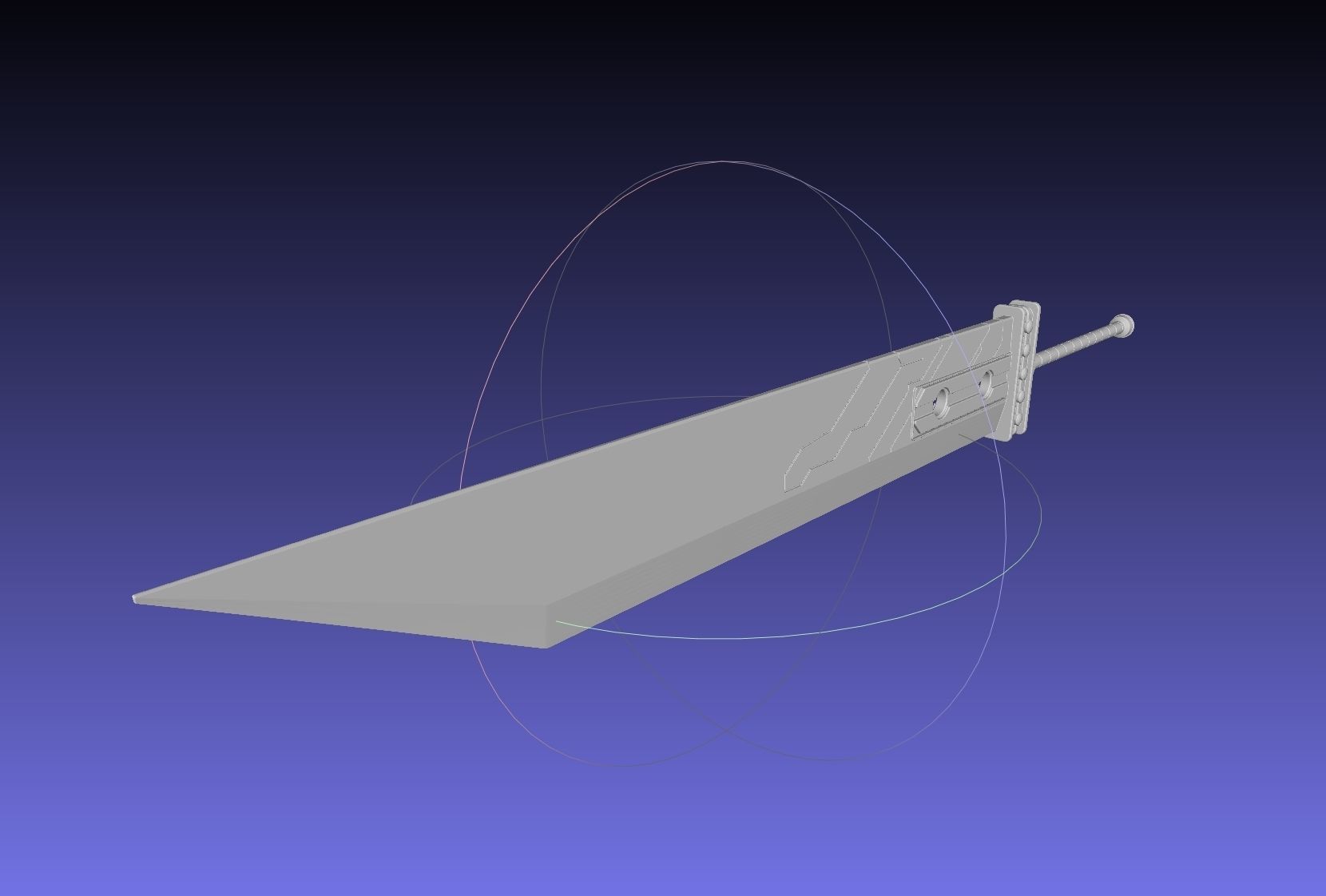 Final Fantasy Buster Sword Printable Replica 3D print model_25