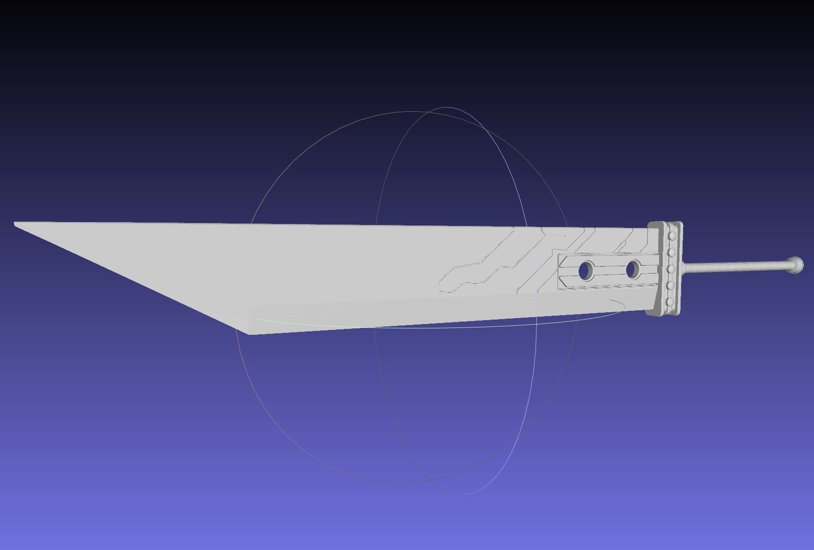 Final Fantasy Buster Sword Printable Replica 3D print model_28
