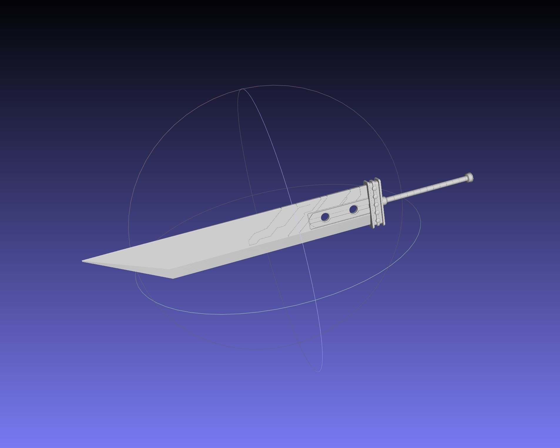 Final Fantasy Buster Sword Printable Replica 3D print model_4