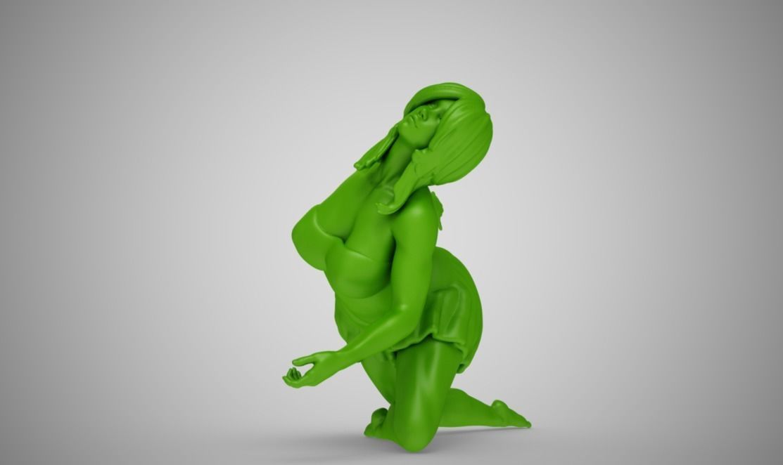 Frustration woman 3D print model_8