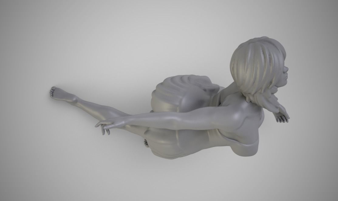 Frustration woman 3D print model_5