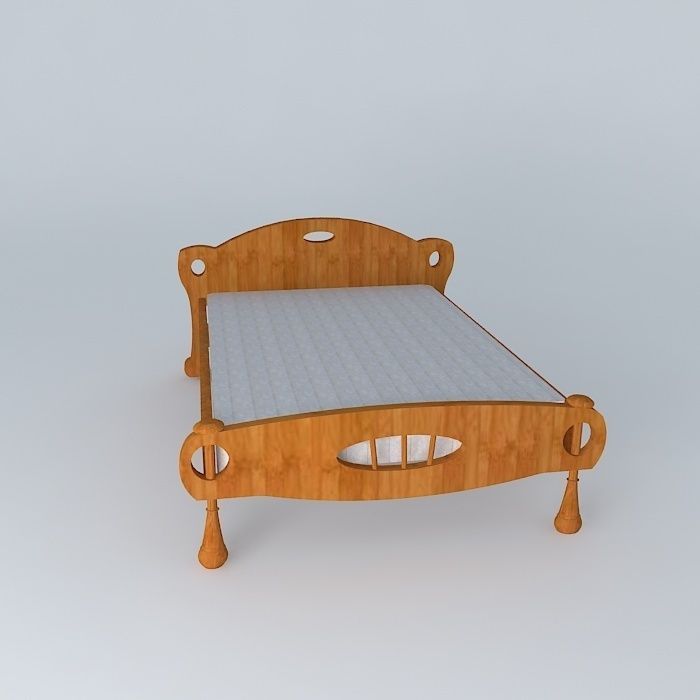 Hobbit Bed Free 3D model_2