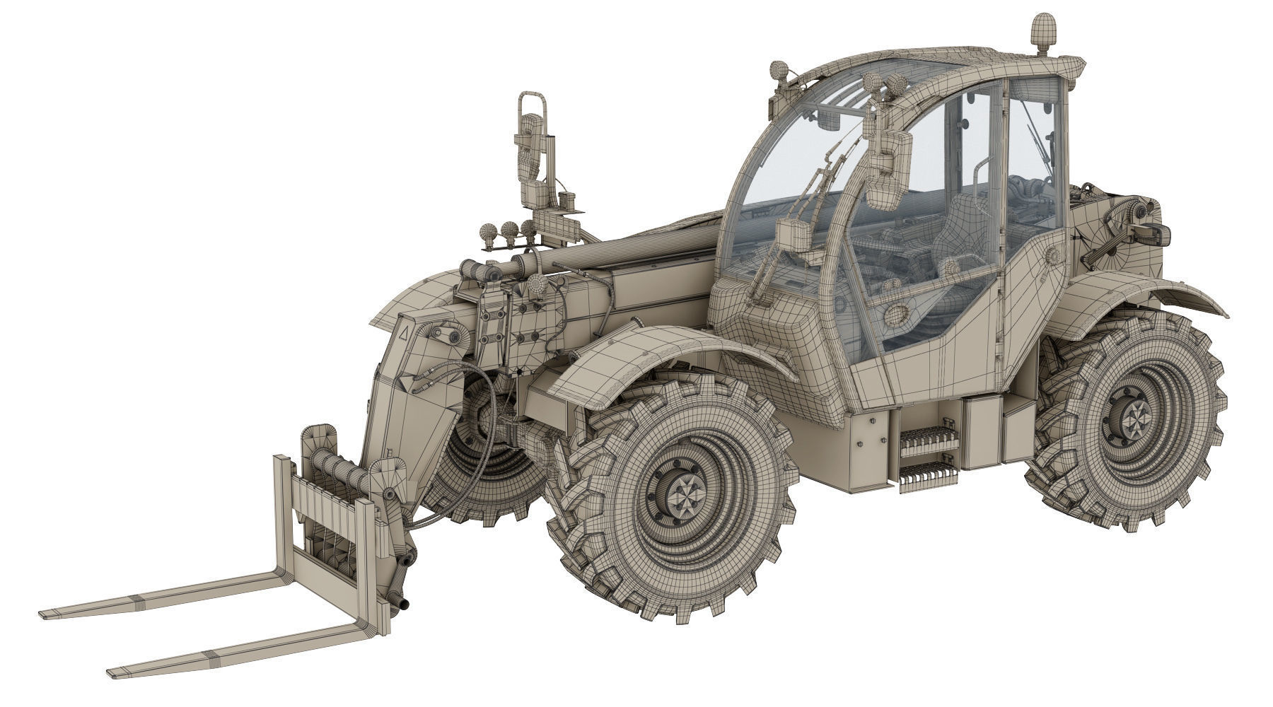 Liebherr T33 10s Telehandler 3D model_24