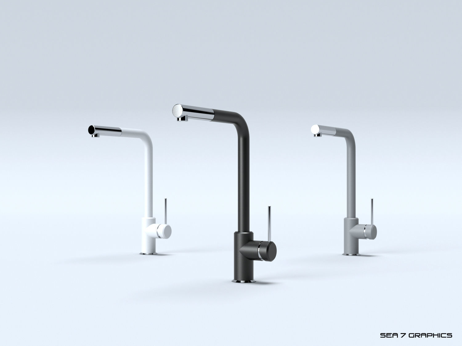 Kitchen Tap Franke Sirius Side 3D model_1