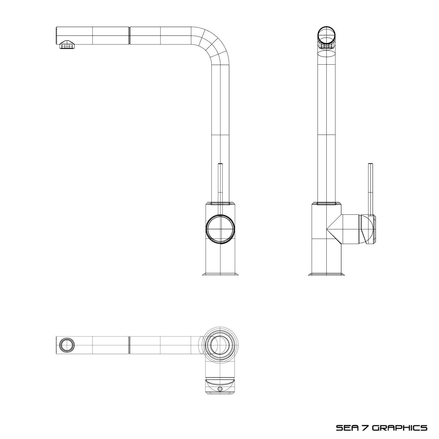 Kitchen Tap Franke Sirius Side 3D model_7