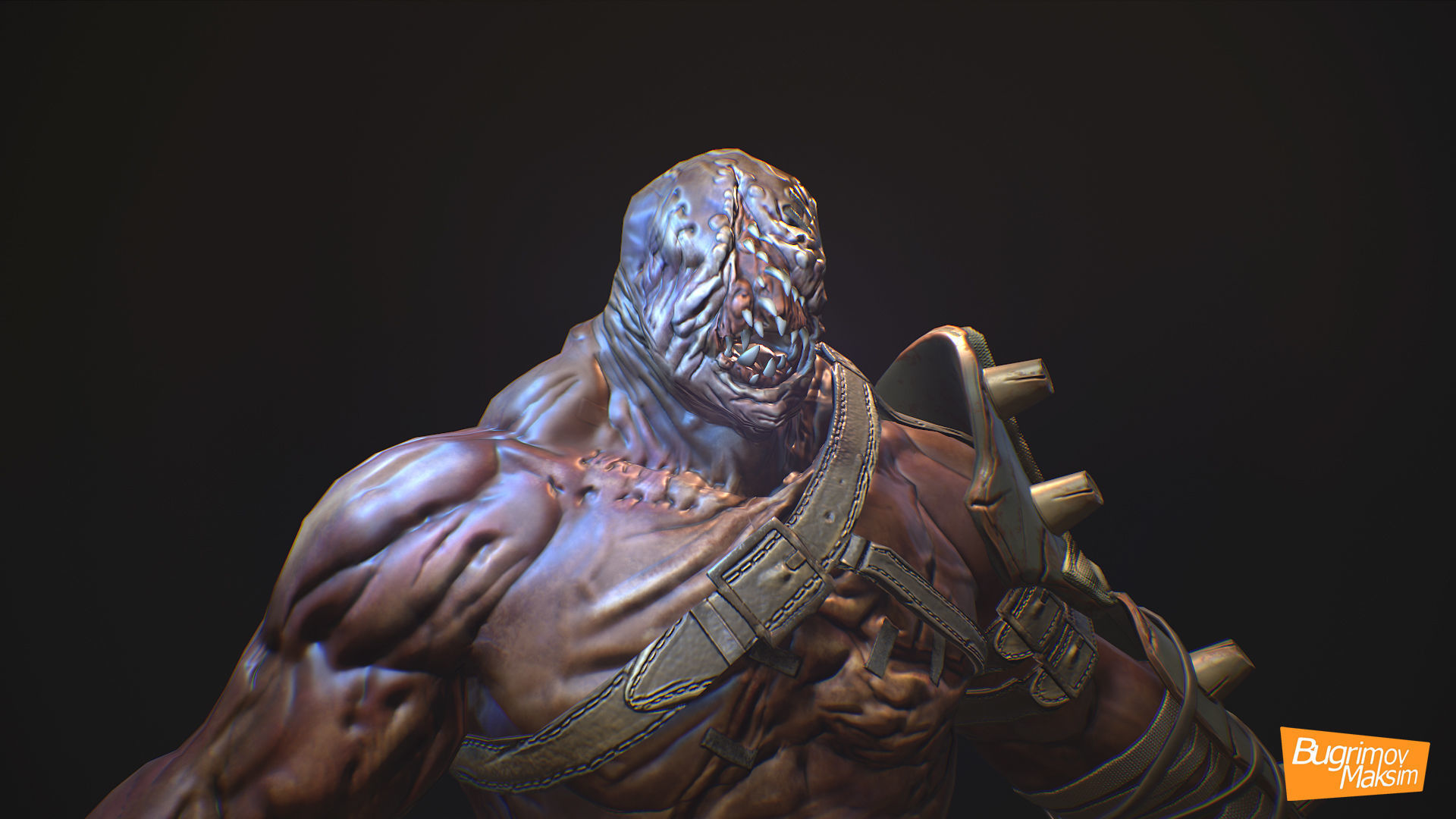 Inquisitor zombie Low-poly 3D model_8