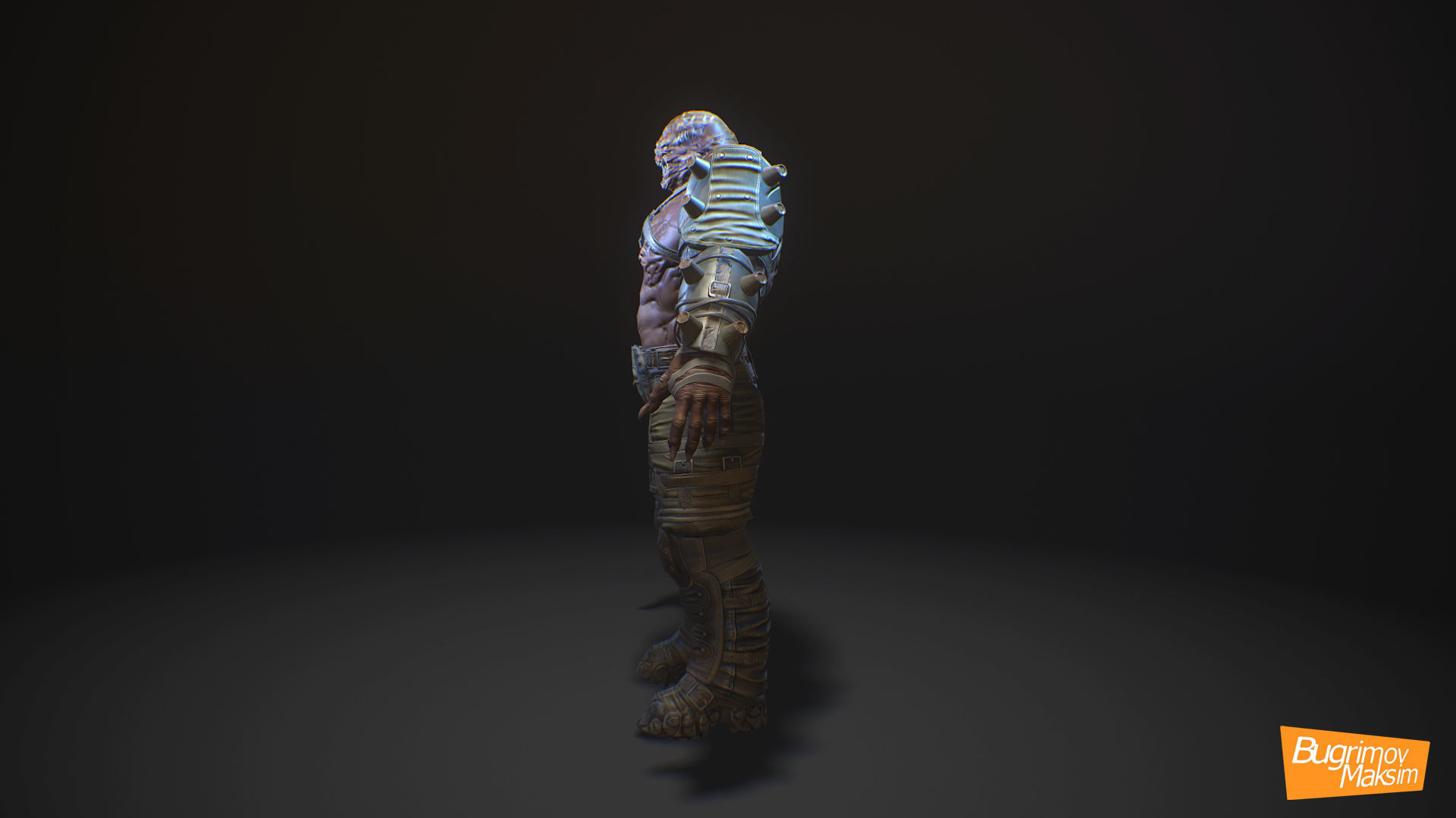 Inquisitor zombie Low-poly 3D model_6