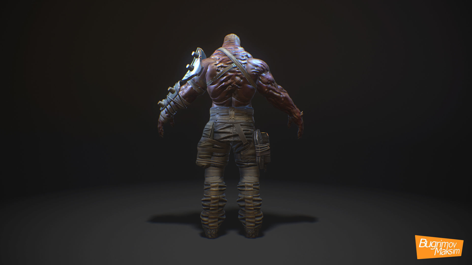 Inquisitor zombie Low-poly 3D model_5