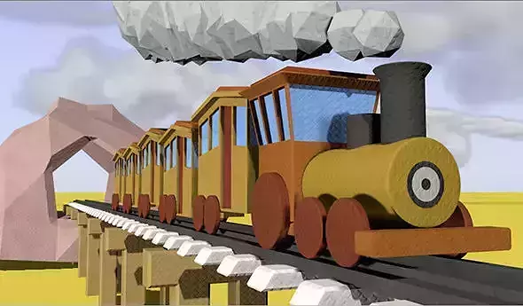 Cartoon Animated Train