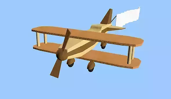 Origami Animated Cartoon Plane