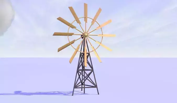 Origami animated windmill