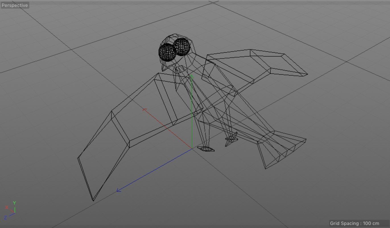 Origami Bird 3D model_4