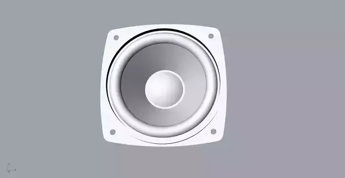 Full range speaker 3D model